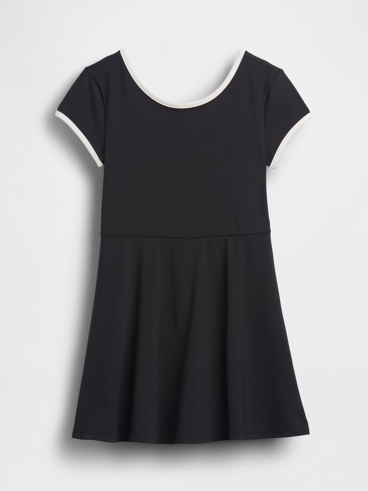 Siyah Cap-sleeve Athletic Elbise