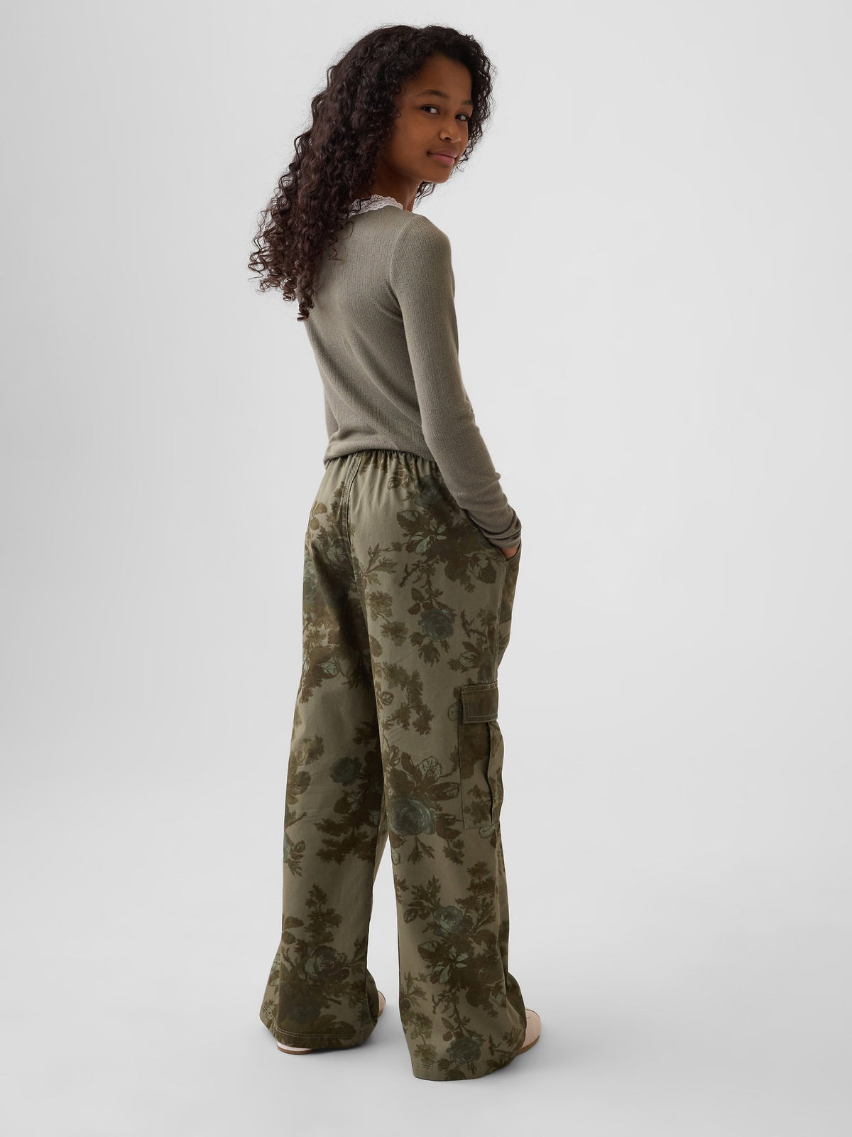 Haki Relaxed Pull-on Kargo Pantolon