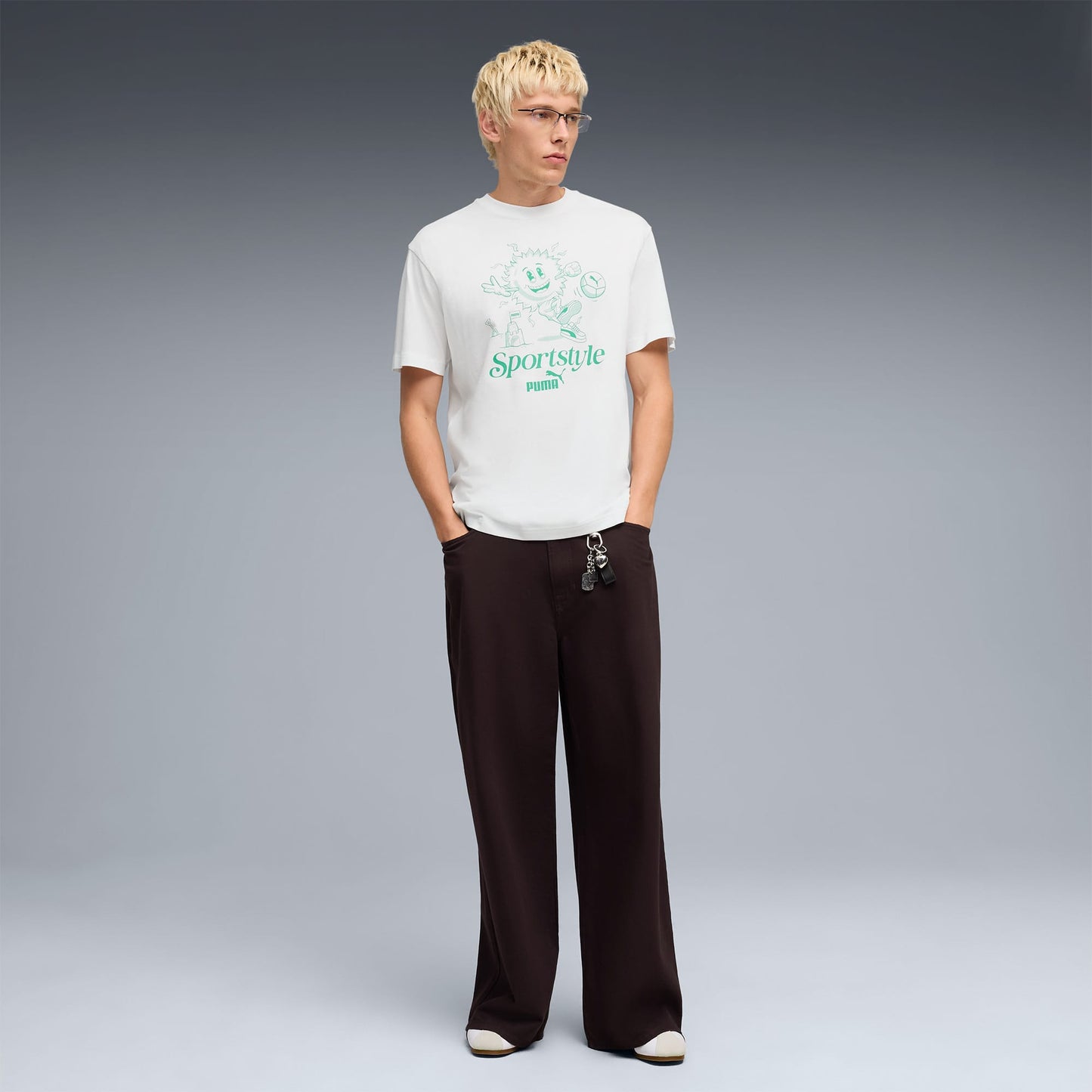 Puma Graphic Erkek Beyaz T-shirt