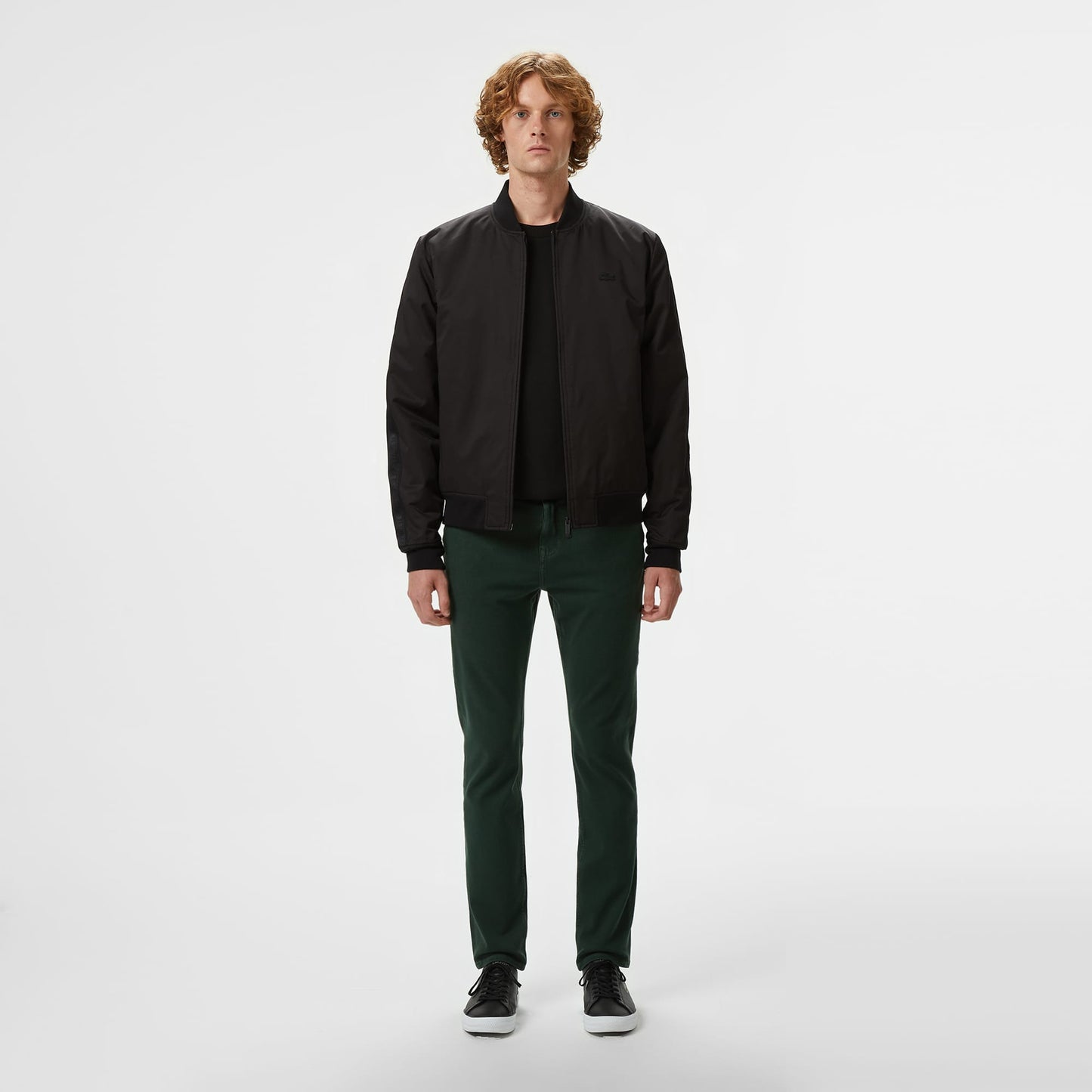 Lacoste Erkek Dik Yaka Siyah Bomber Ceket