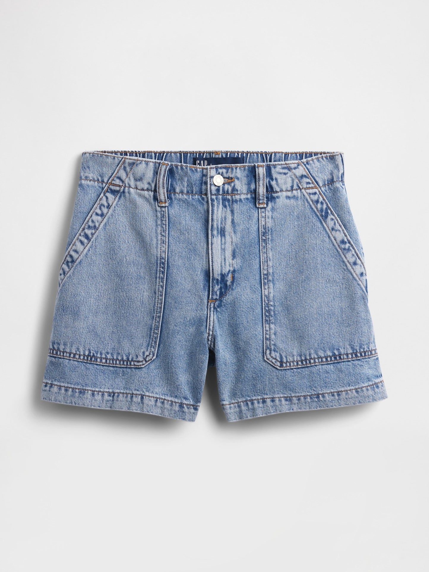 Açık Mavi 4 High Rise Supersoft Denim Utility Şort