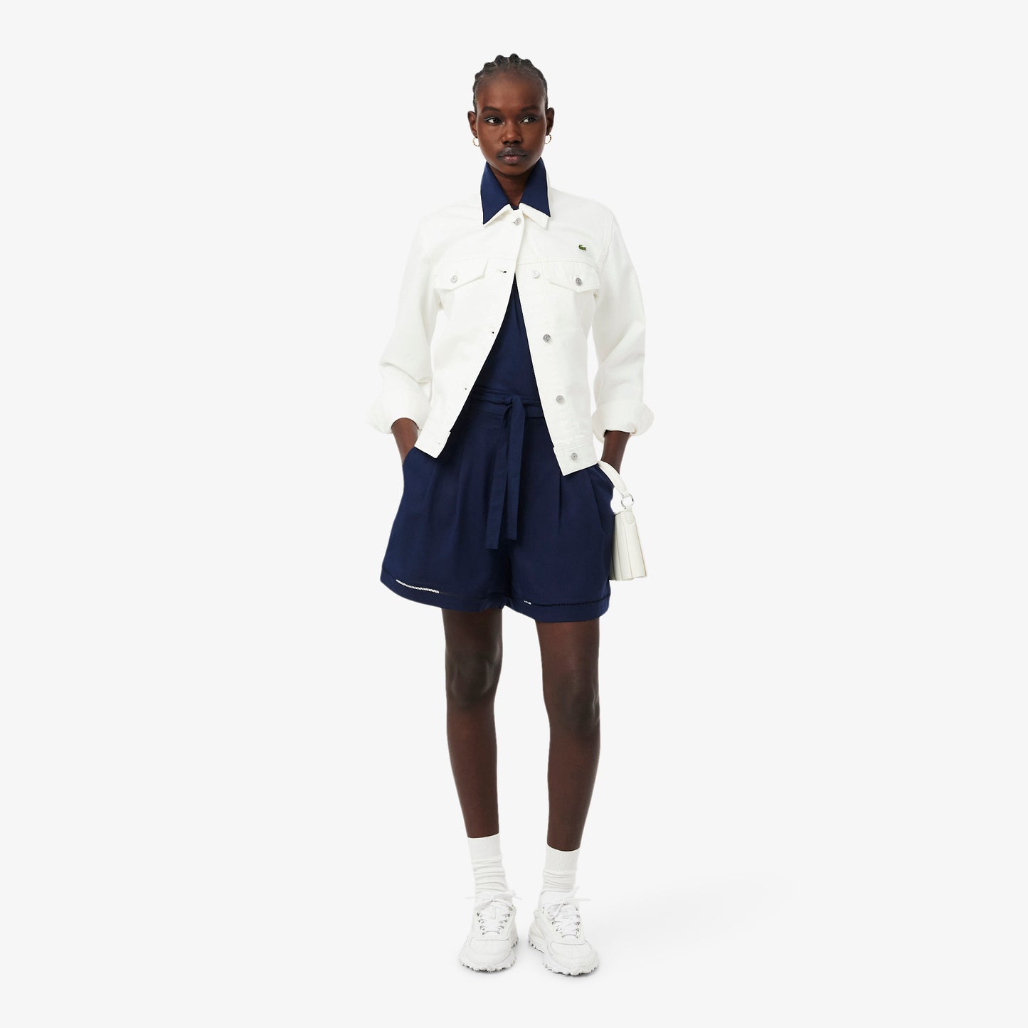Lacoste Oversize Fit Kadın Lacivert Şort
