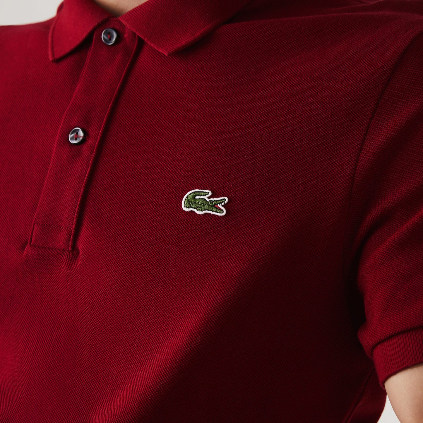 Lacoste L.12.12 Erkek Slim Fit Bordo Polo