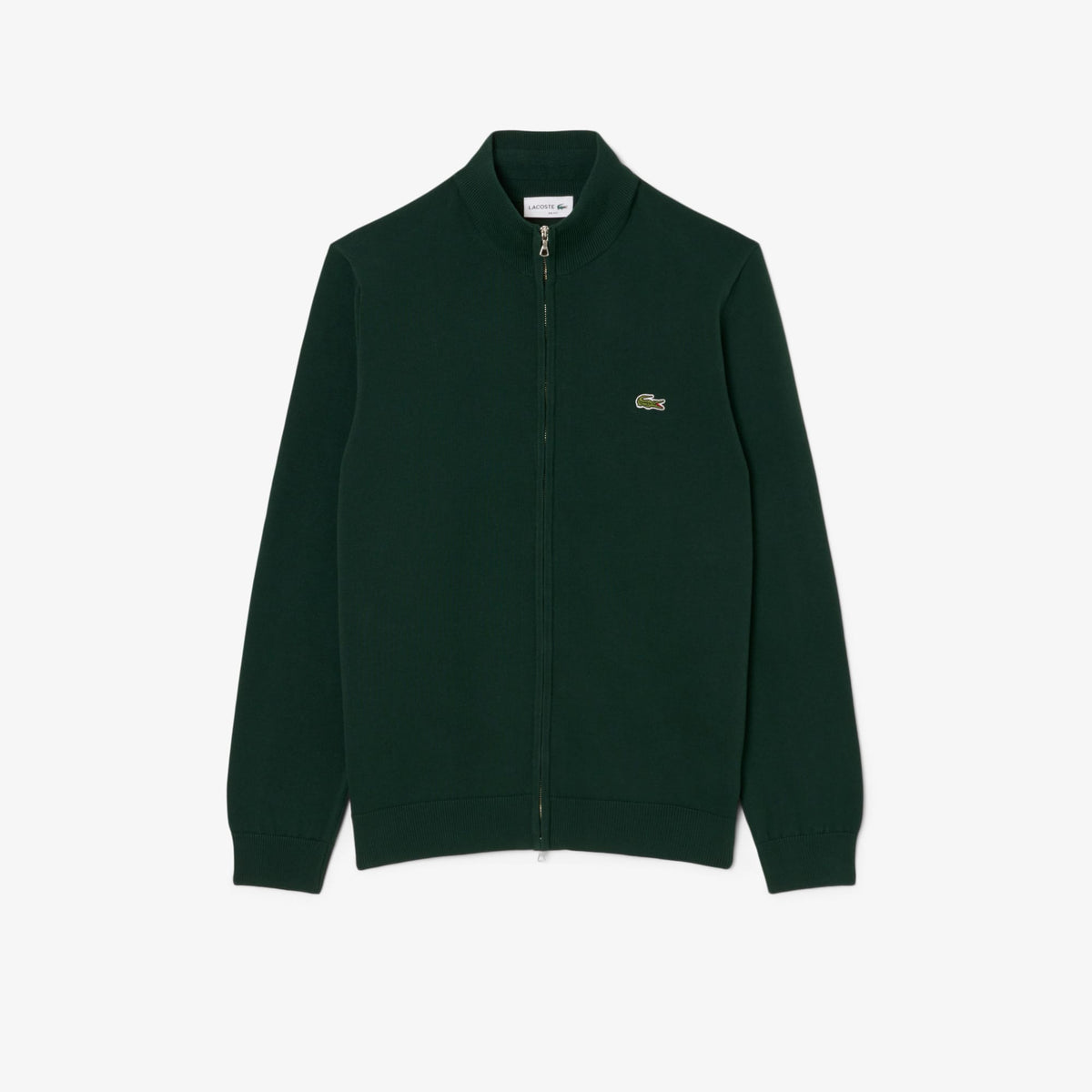Lacoste Erkek Regular Fit Fermuarlı Organik Pamuk Yeşil Hırka