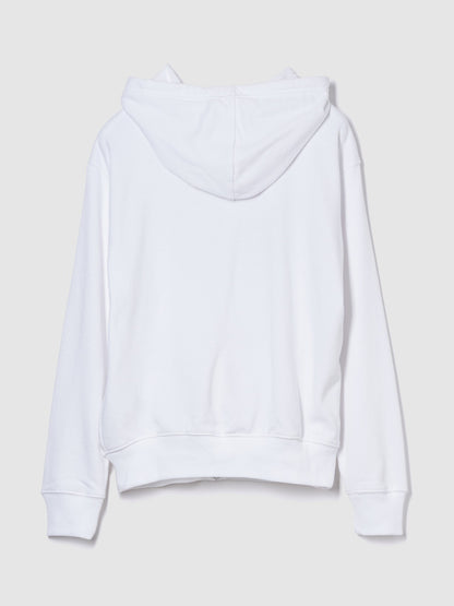 Beyaz Gap Logo Relaxed Fermuarlı Sweatshirt
