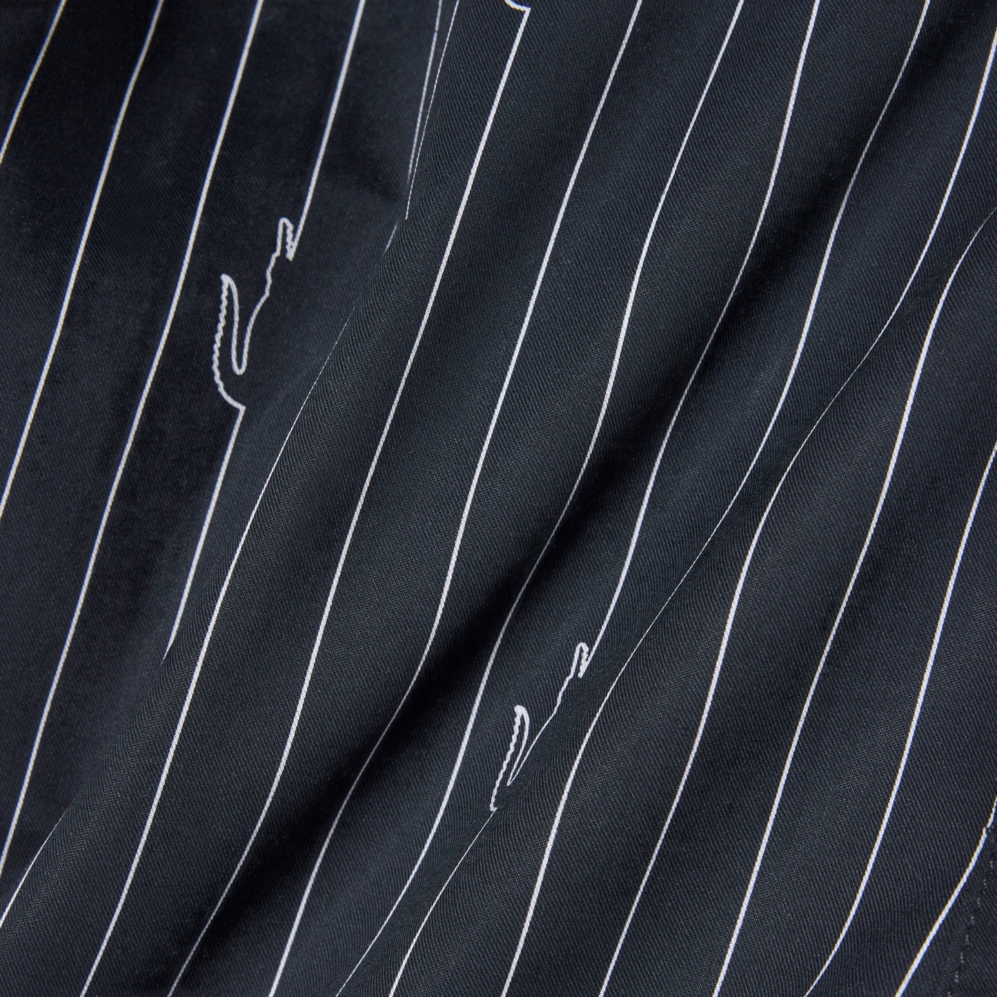 Lacoste Erkek Relaxed Fit Çizgili Siyah Şort
