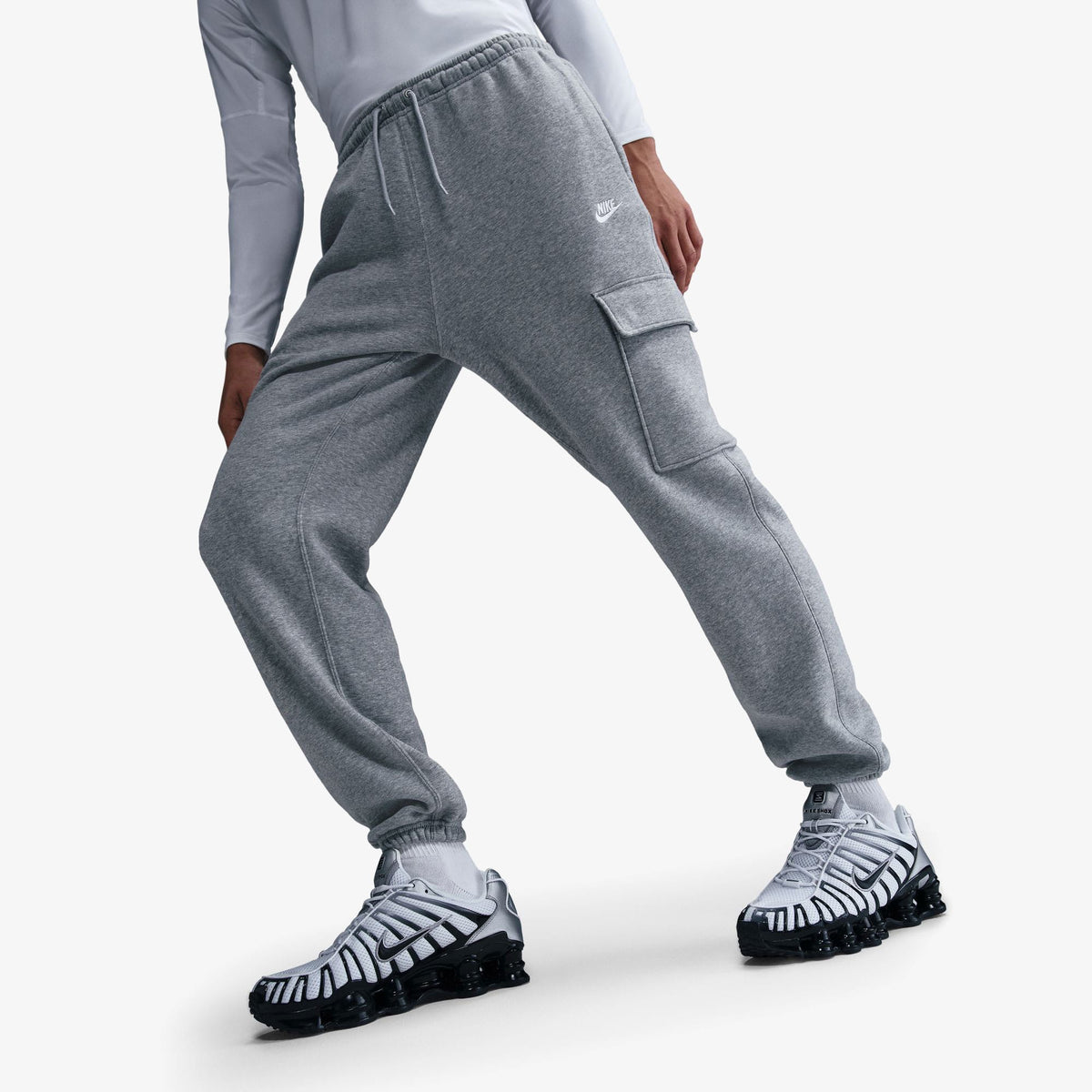 Nike Club Fleece Kargo Erkek Gri Eşofman Altı
