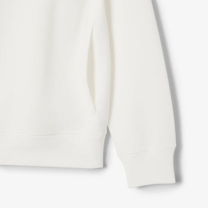 Lacoste Erkek Classic Fit Yarım Fermuarlı Beyaz Sweatshirt