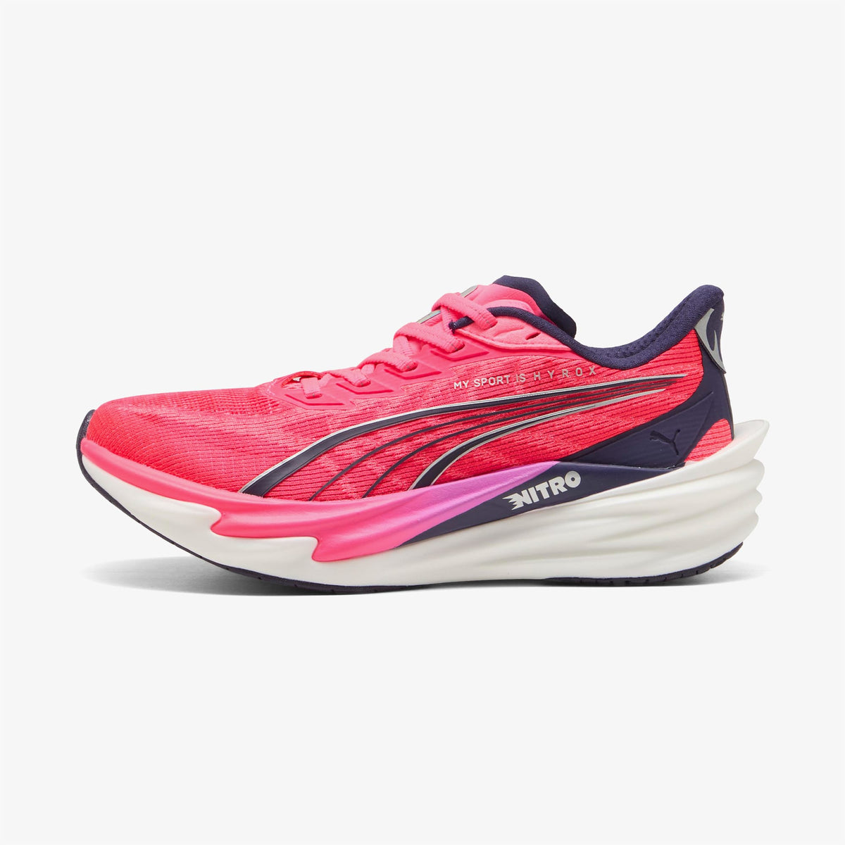 Puma Deviate Nitro 4 X Hyrox Kadın Pembe Koşu Ayakkabısı