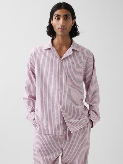 Açık Pembe Softest Flannel Gömlek Pijama Üstü