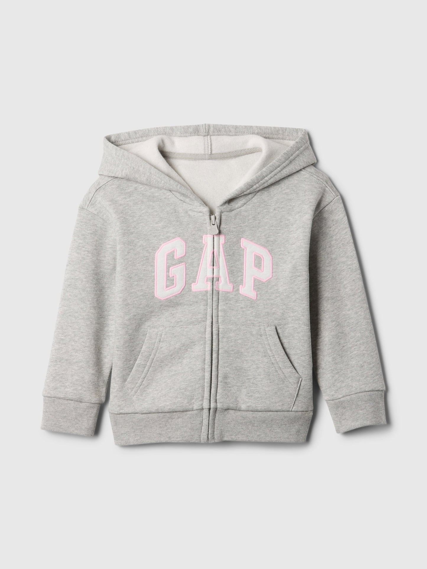 Gri Gap Relaxed Logo Fermuarlı Sweatshirt