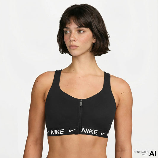 Nike Indy Hs Zip Kadın Siyah Antrenman Bra