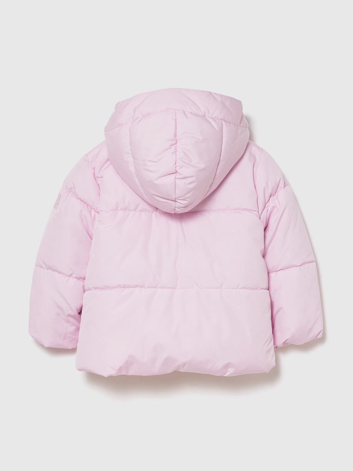 Pembe Kalp Desenli Şişme Puffer Mont