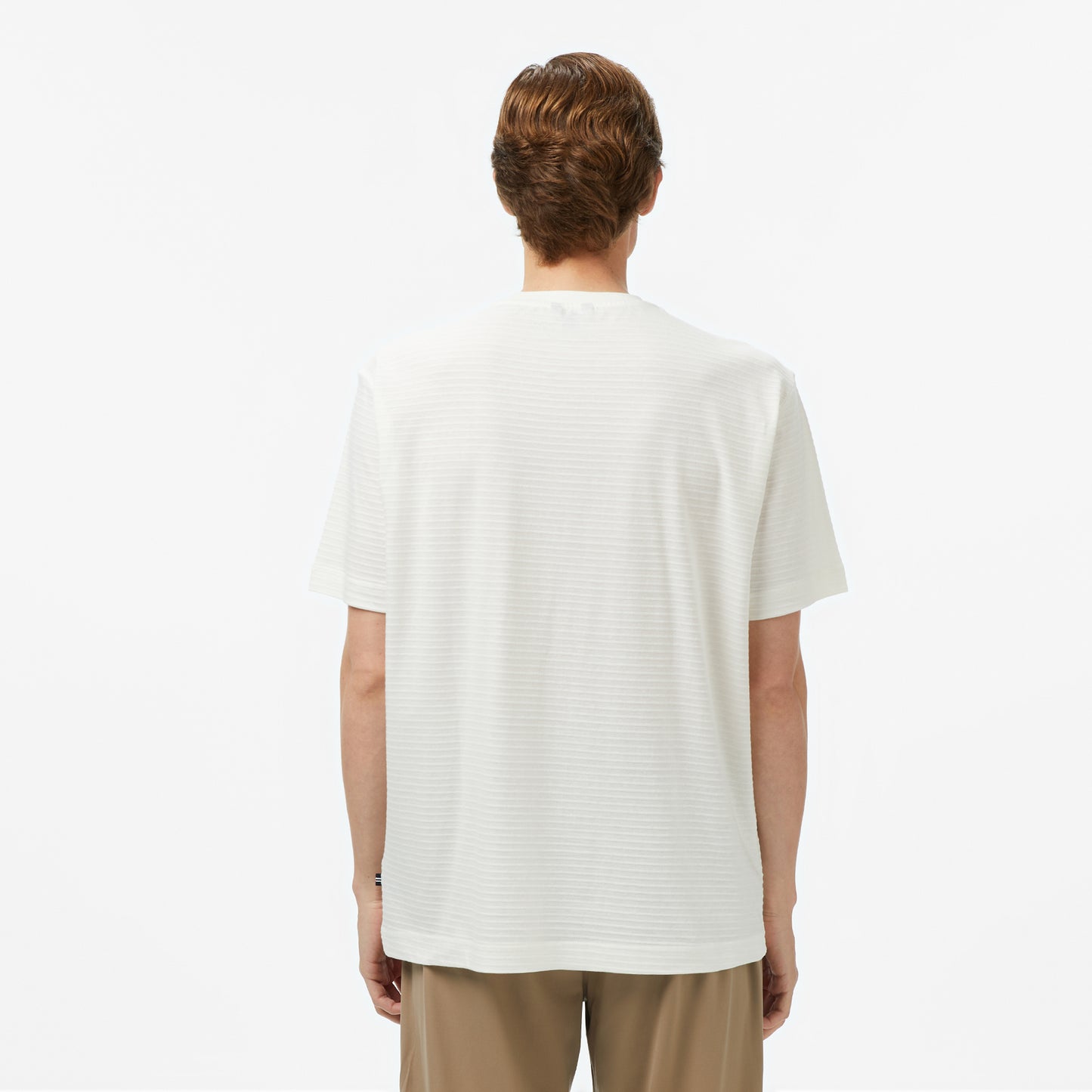 Nautica Erkek Krem Regular Fit Çizgili T-shirt