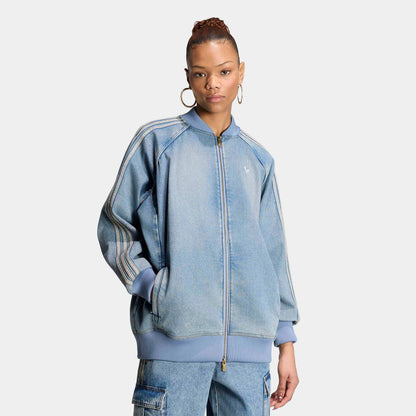 Adidas Oversized Denim Kadın Mavi Ceket