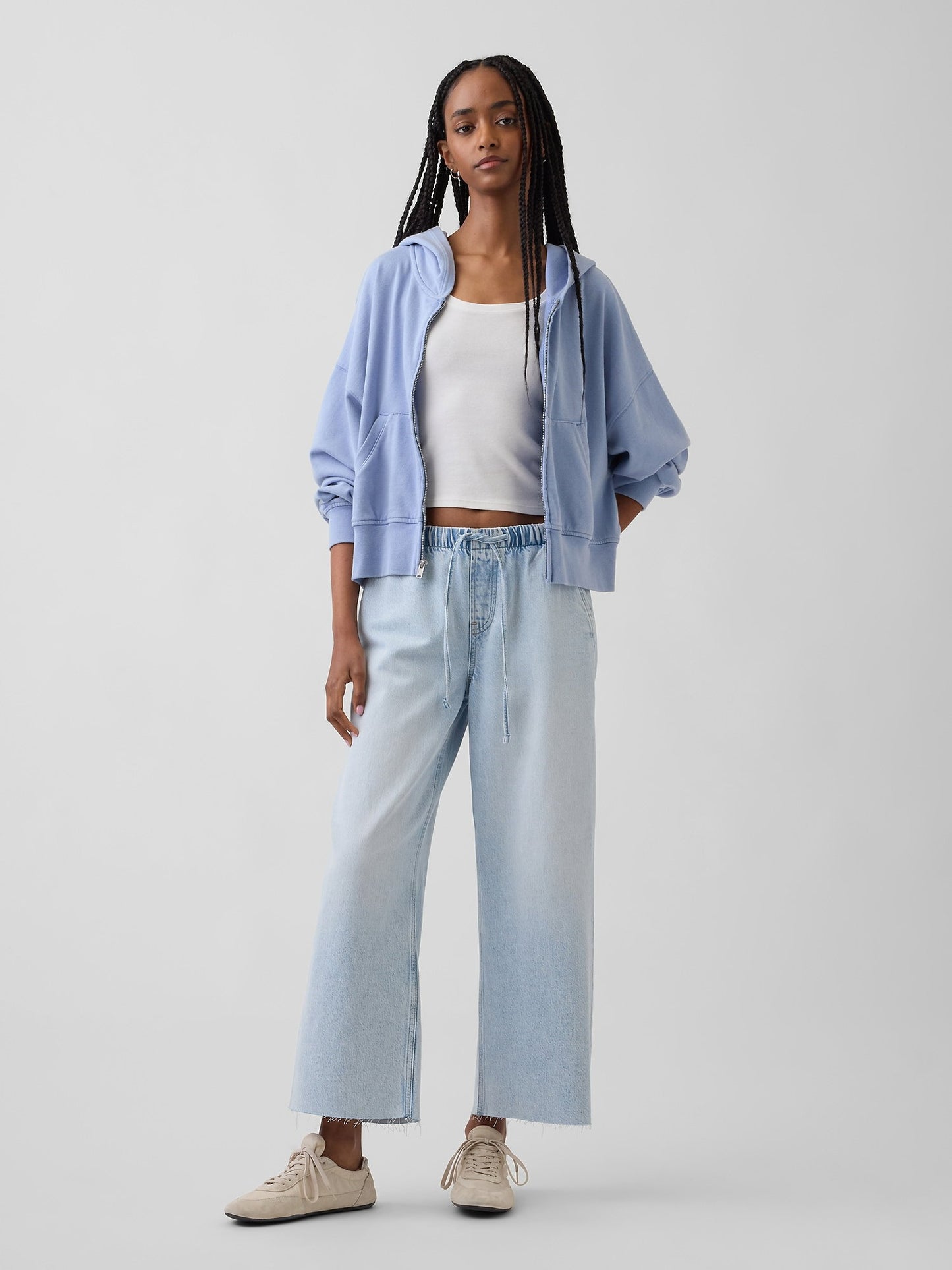 Açık Mavi Low Rise Easy '90s Jean Pantolon