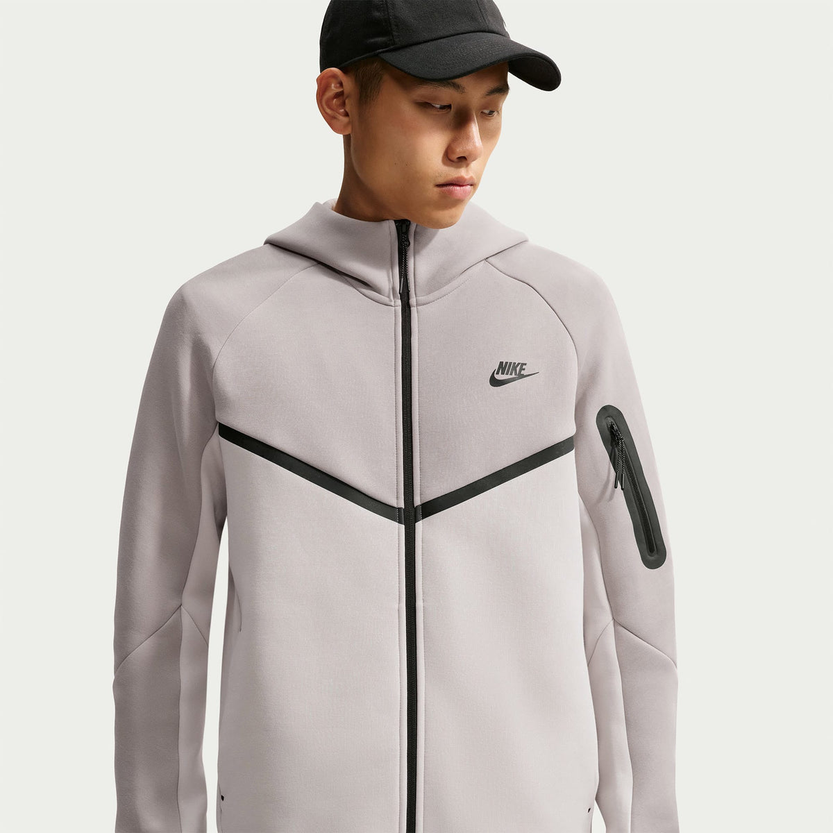 Nike Tech Fleece Full Zip Erkek Gri Sweatshirt