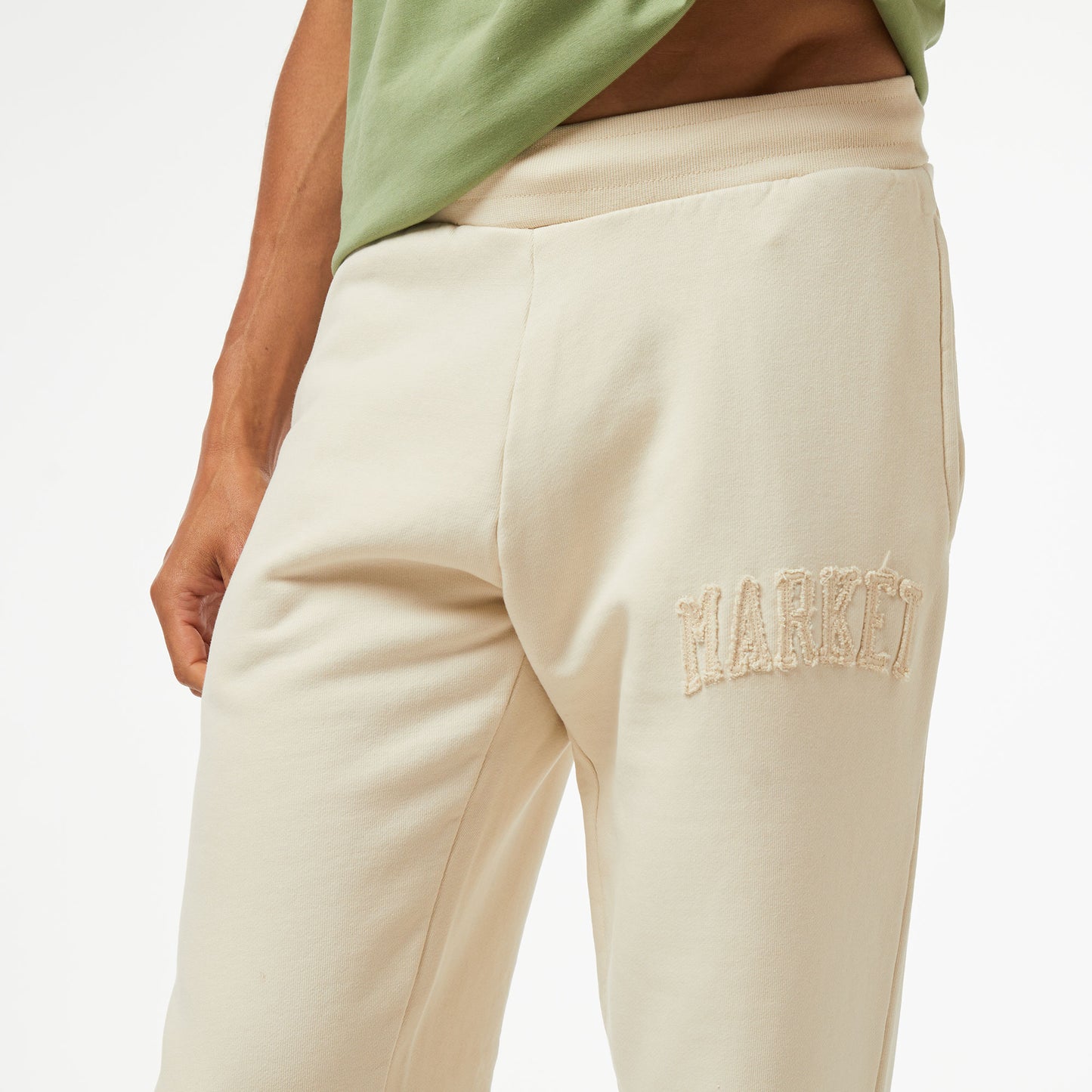 Market Vintage Wash Arc Erkek Krem Eşofman Altı