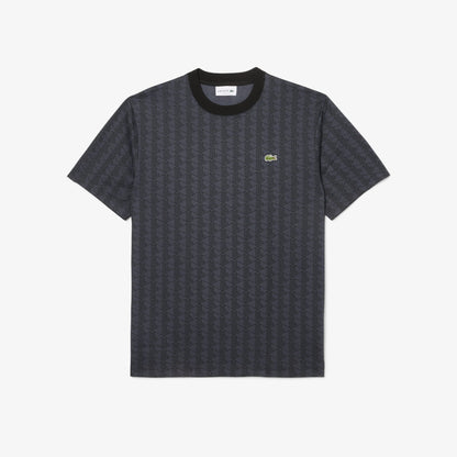 Lacoste Monogram Jersey Erkek Gri T-shirt