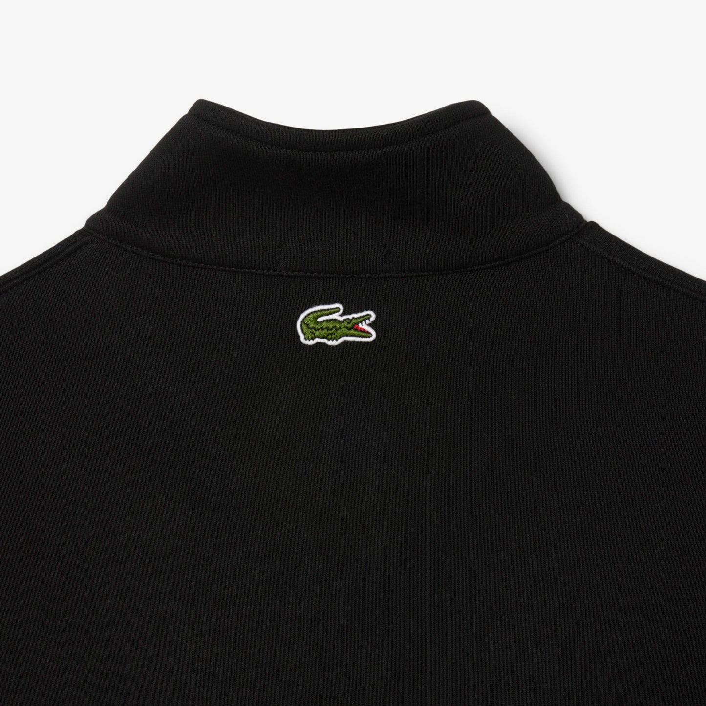 Lacoste High Neck Zip-up Print Unisex Siyah Sweatshirt