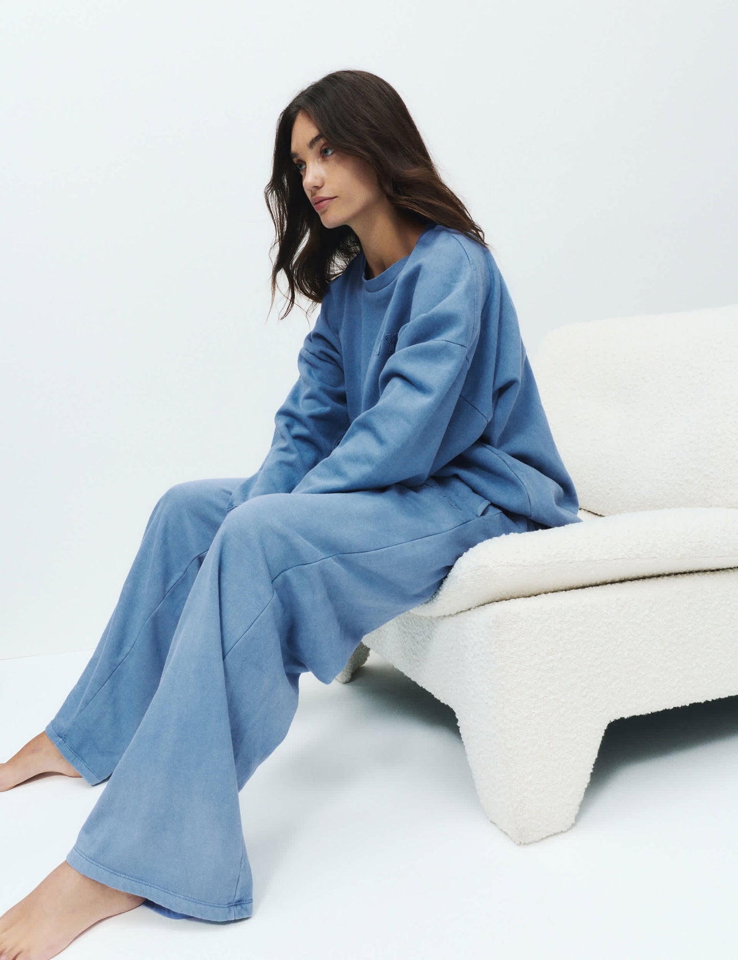 Pamuk Karışımlı Geniş Paça Pijama Altı