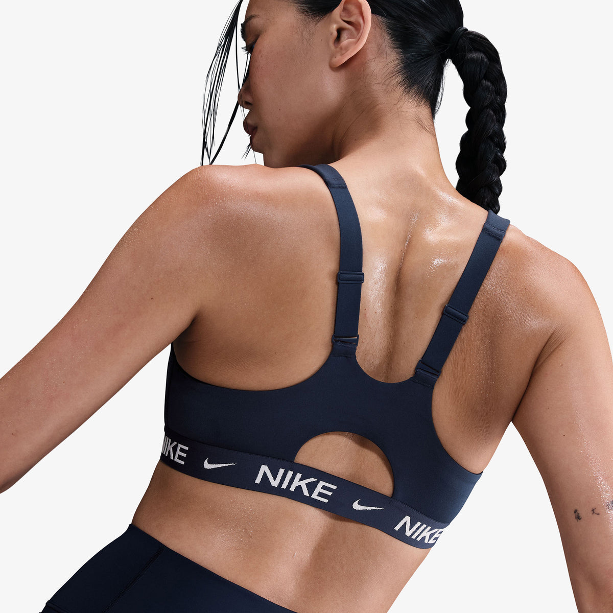 Nike Indy High Support Front-zip Sports Kadın Siyah Antrenman Bra