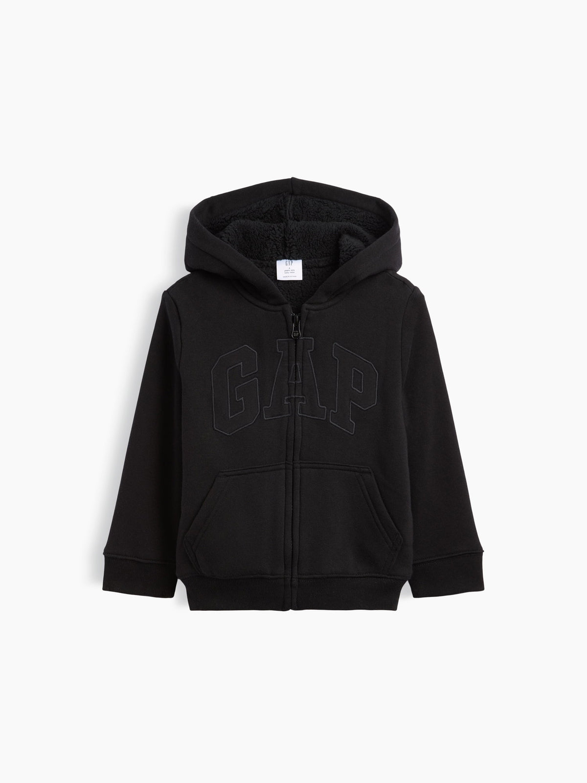 Mavi Sherpa Astarlı Logo Fermuarlı Sweatshirt