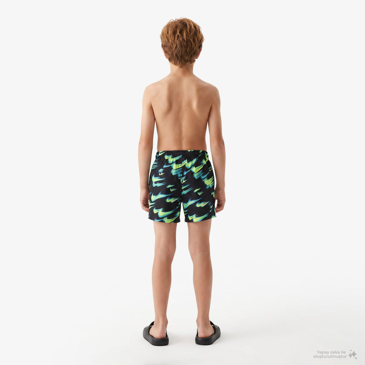 Nike Swim Breaker Asteroid Çocuk Siyah Deniz Şortu