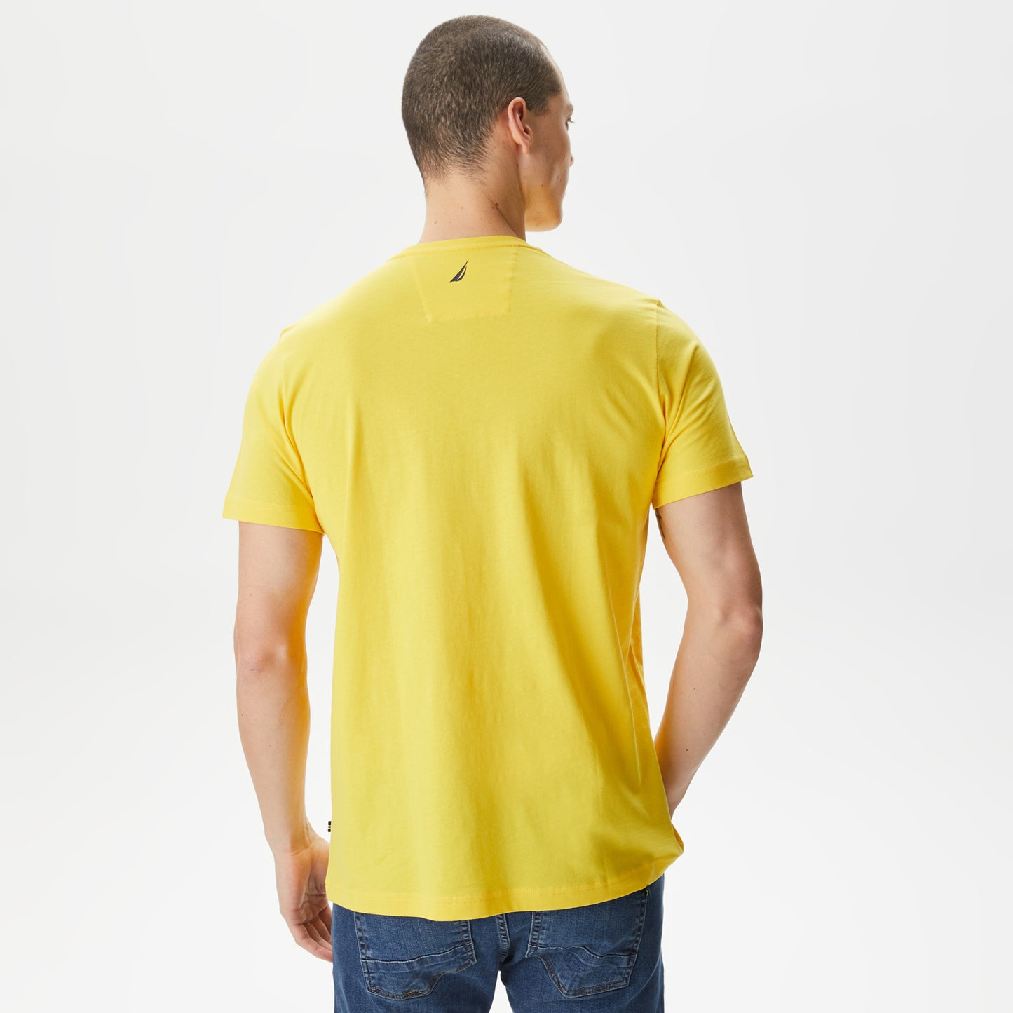 Nautica Erkek Sarı Standart Fit T-shirt