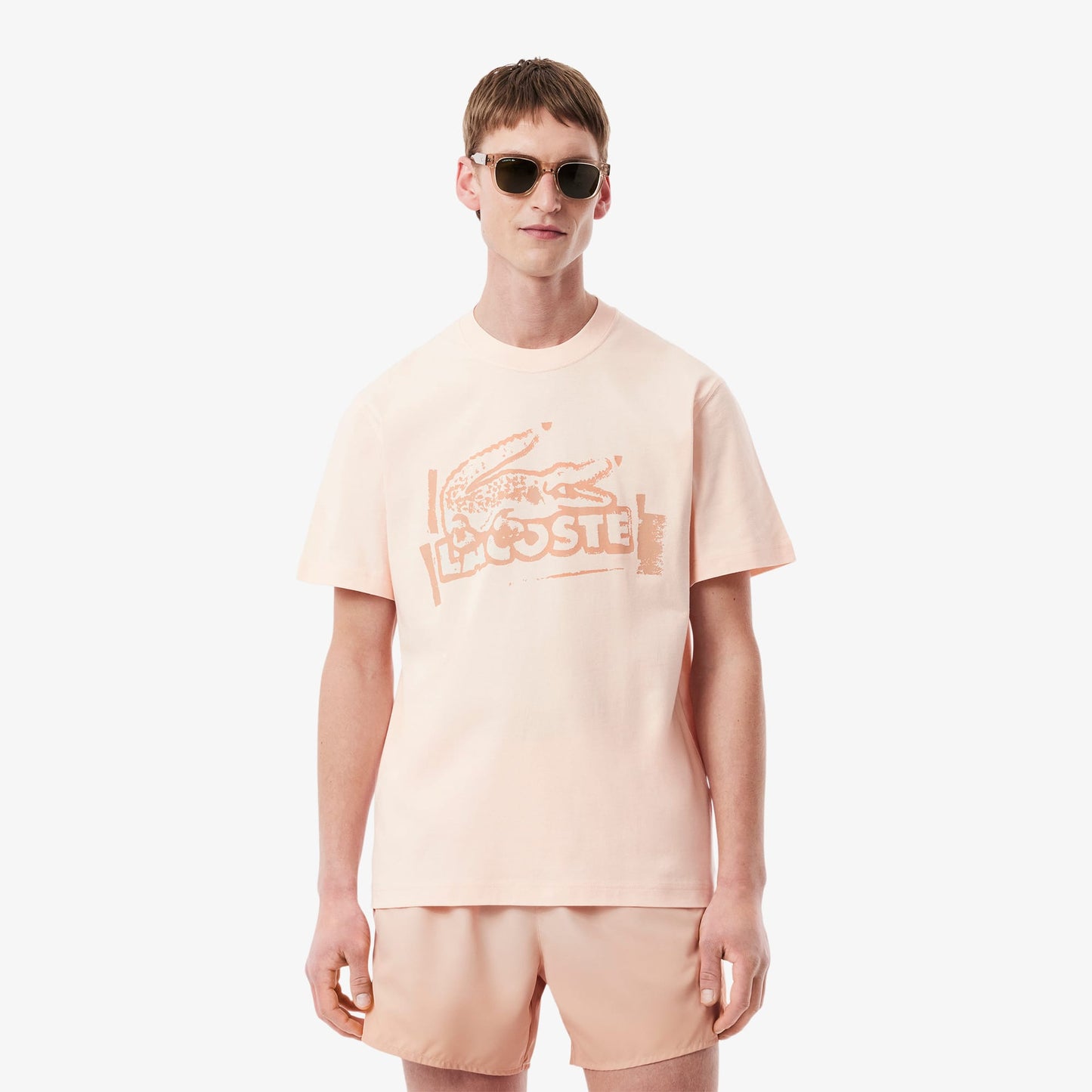 Lacoste Classic Fit Erkek Bej T-shirt