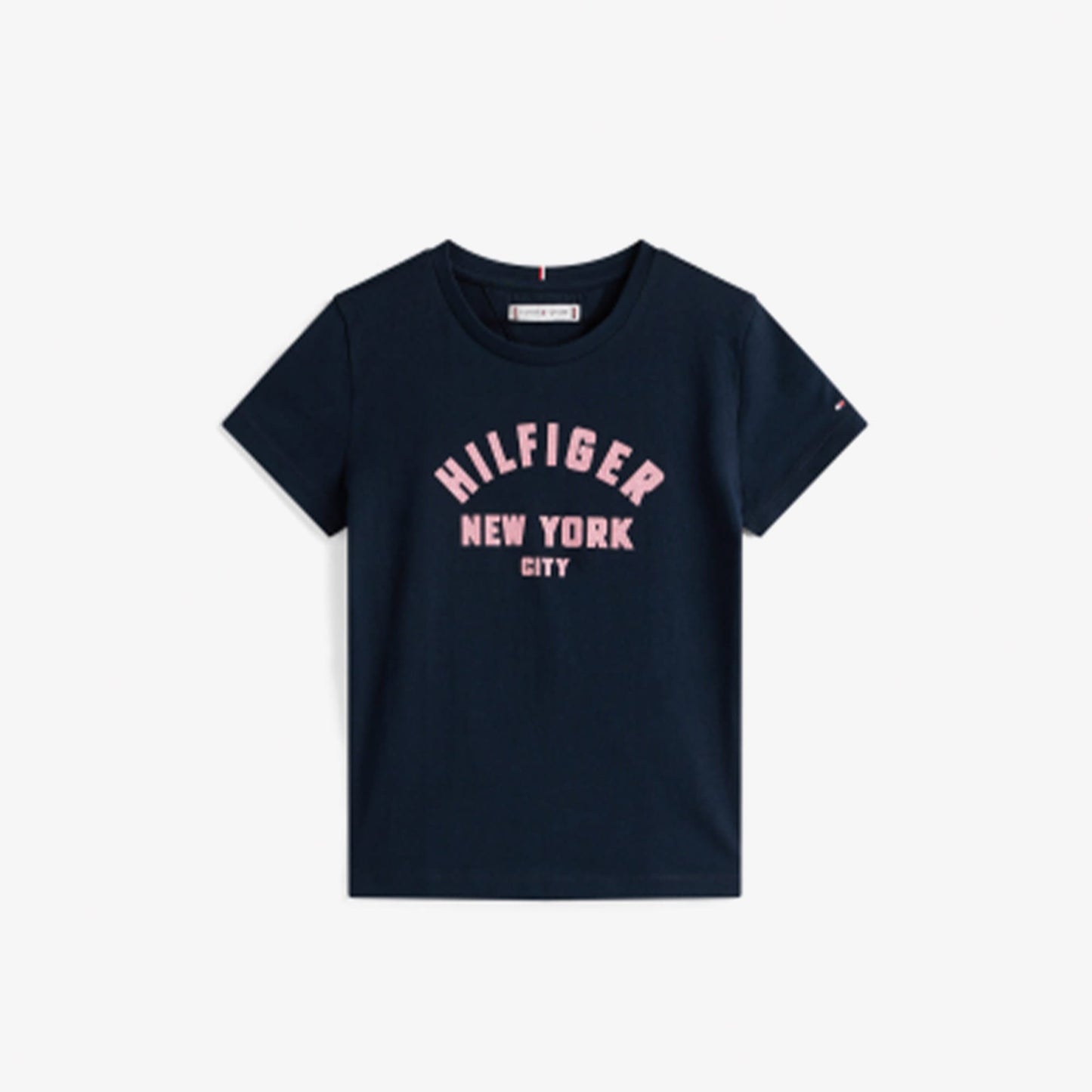 Tommy Hilfiger Glitter Curve Nyc Logo Çocuk Lacivert T-shirt