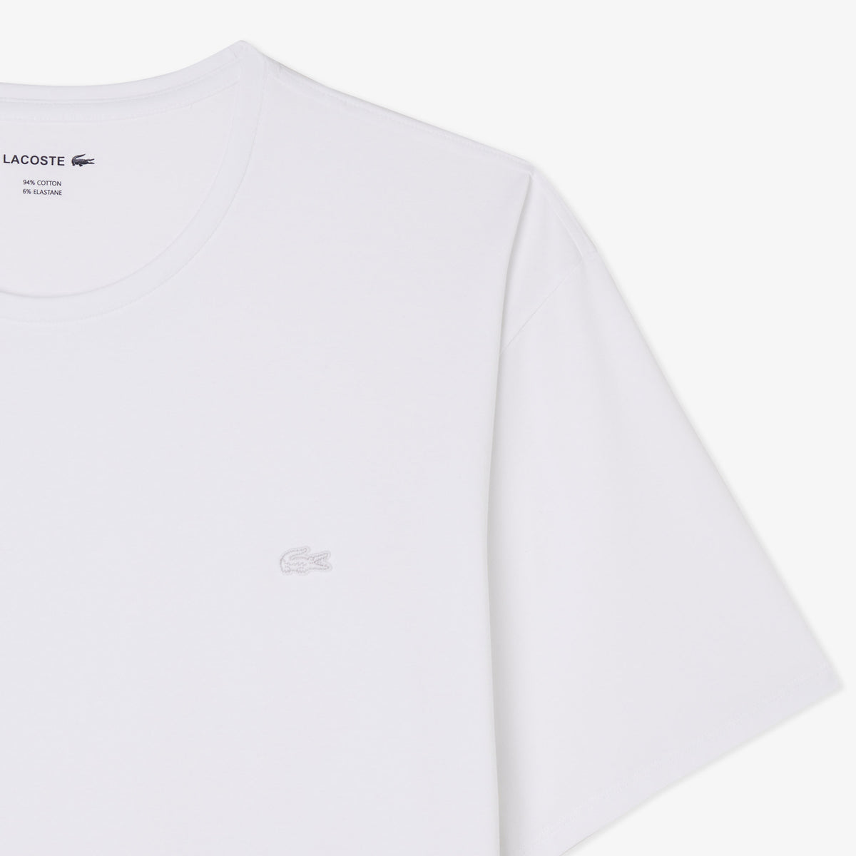 Lacoste Erkek Slim Fit Bisiklet Yaka Beyaz T-shirt