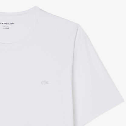 Lacoste Erkek Slim Fit Bisiklet Yaka Beyaz T-shirt