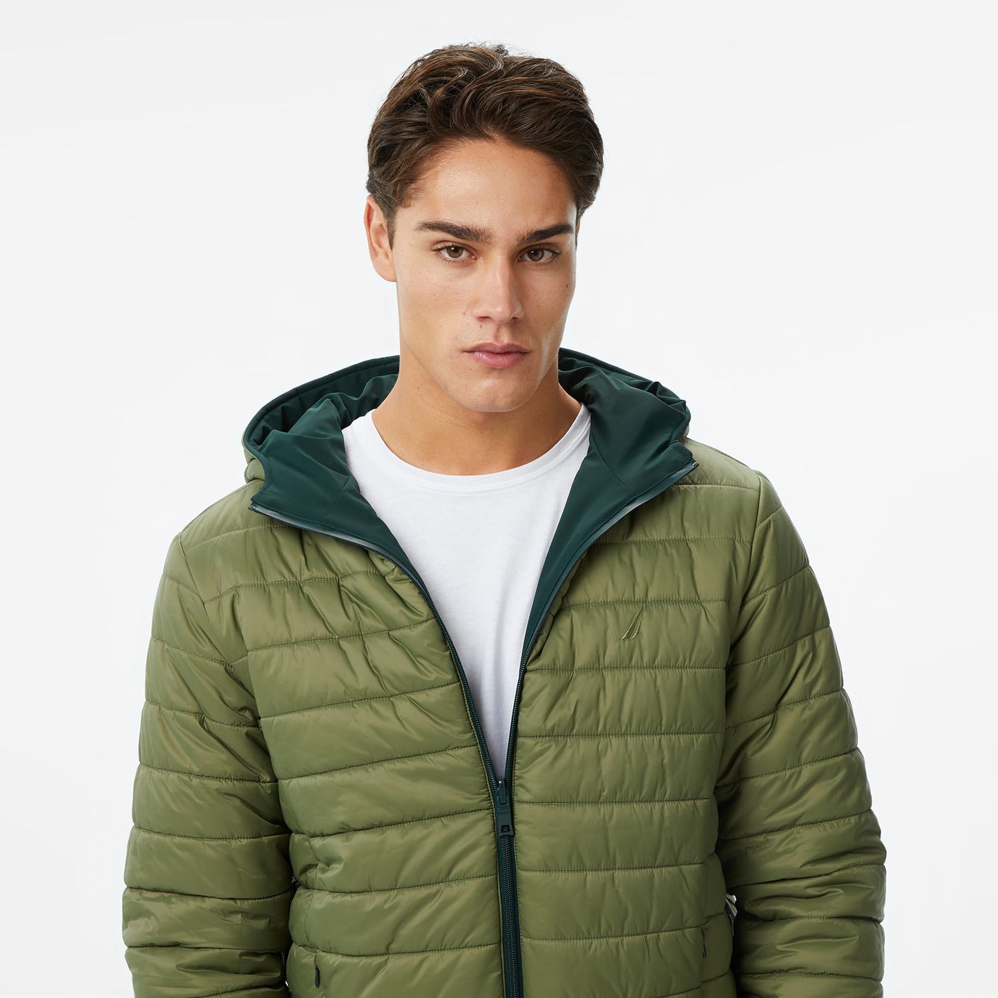 Nautica Erkek Yeşil Regular Fit Çift Taraflı Mont