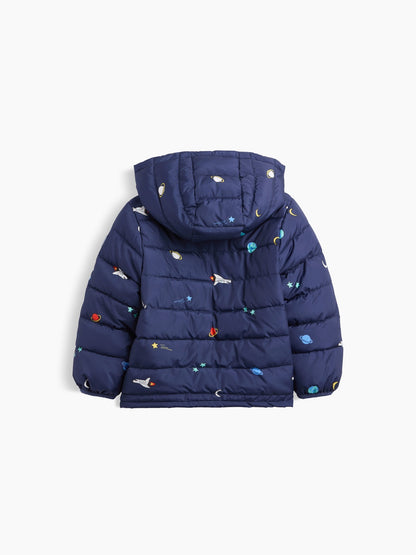 Koyu Mavi Puffer Şişme Mont