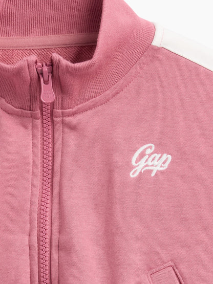 Pembe Vintagesoft Terry Gap Logo Spor Ceket