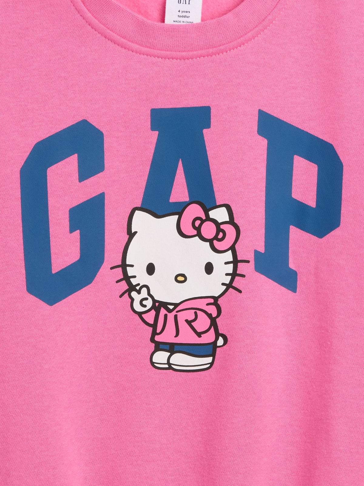 Pembe Hello Kitty Logo Sweatshirt