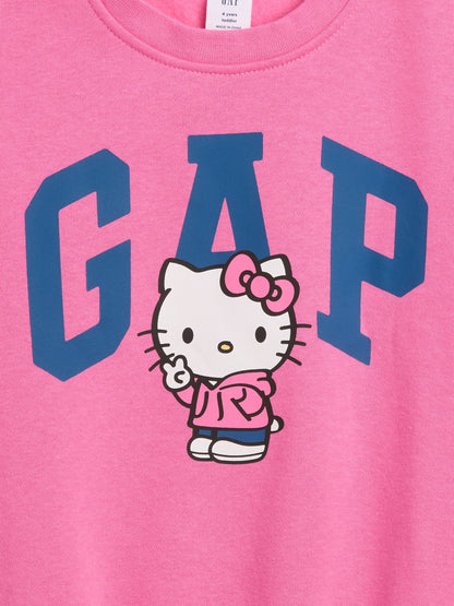 Pembe Hello Kitty Logo Sweatshirt