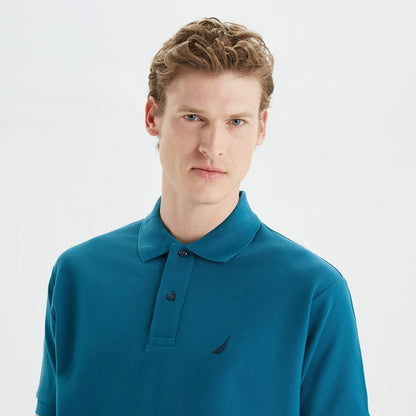 Nautica Erkek Mavi Classic Fit Kısa Kollu Polo Yaka T-shirt