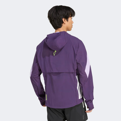 Adidas Adizero Running Erkek Mor Koşu Rüzgarlığı