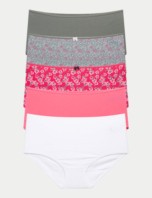 5'li Cotton Lycra Full Brief Külot Seti
