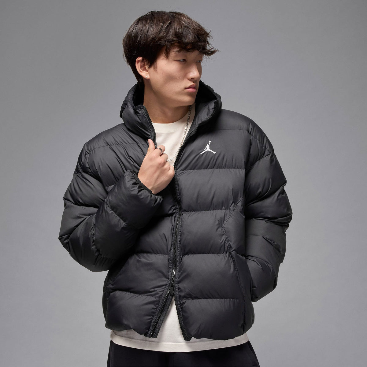 Jordan Brooklyn Puffer Erkek Siyah Mont