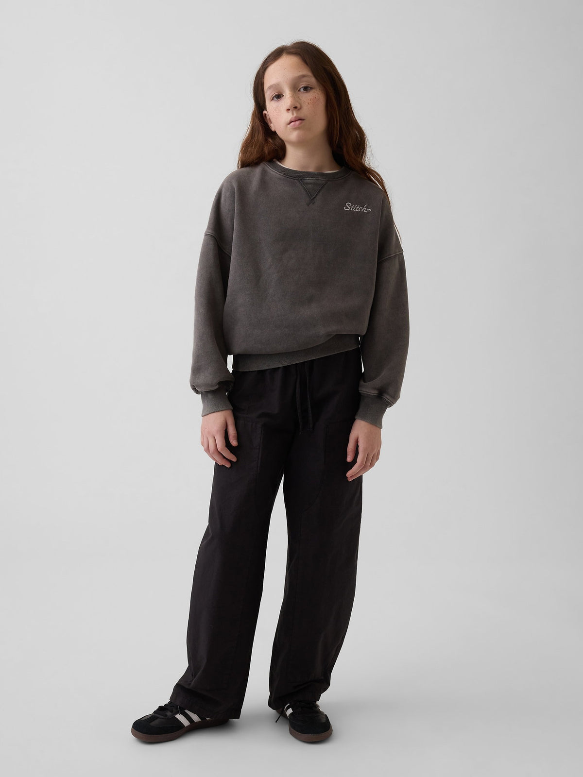 Siyah Disney Çocuk Vintagesoft Oversize Sweatshirt
