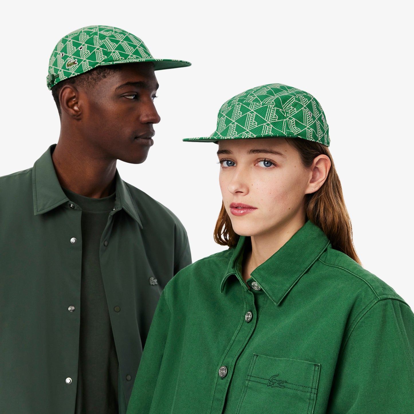Lacoste Printed Twill Jockey Unisex Yeşil Şapka