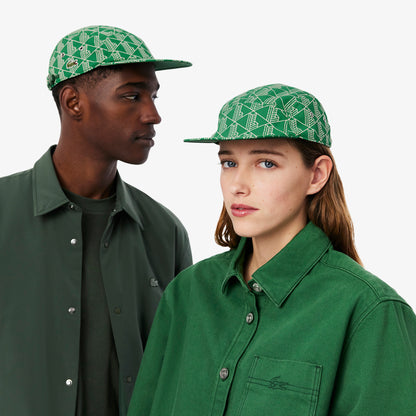Lacoste Printed Twill Jockey Unisex Yeşil Şapka