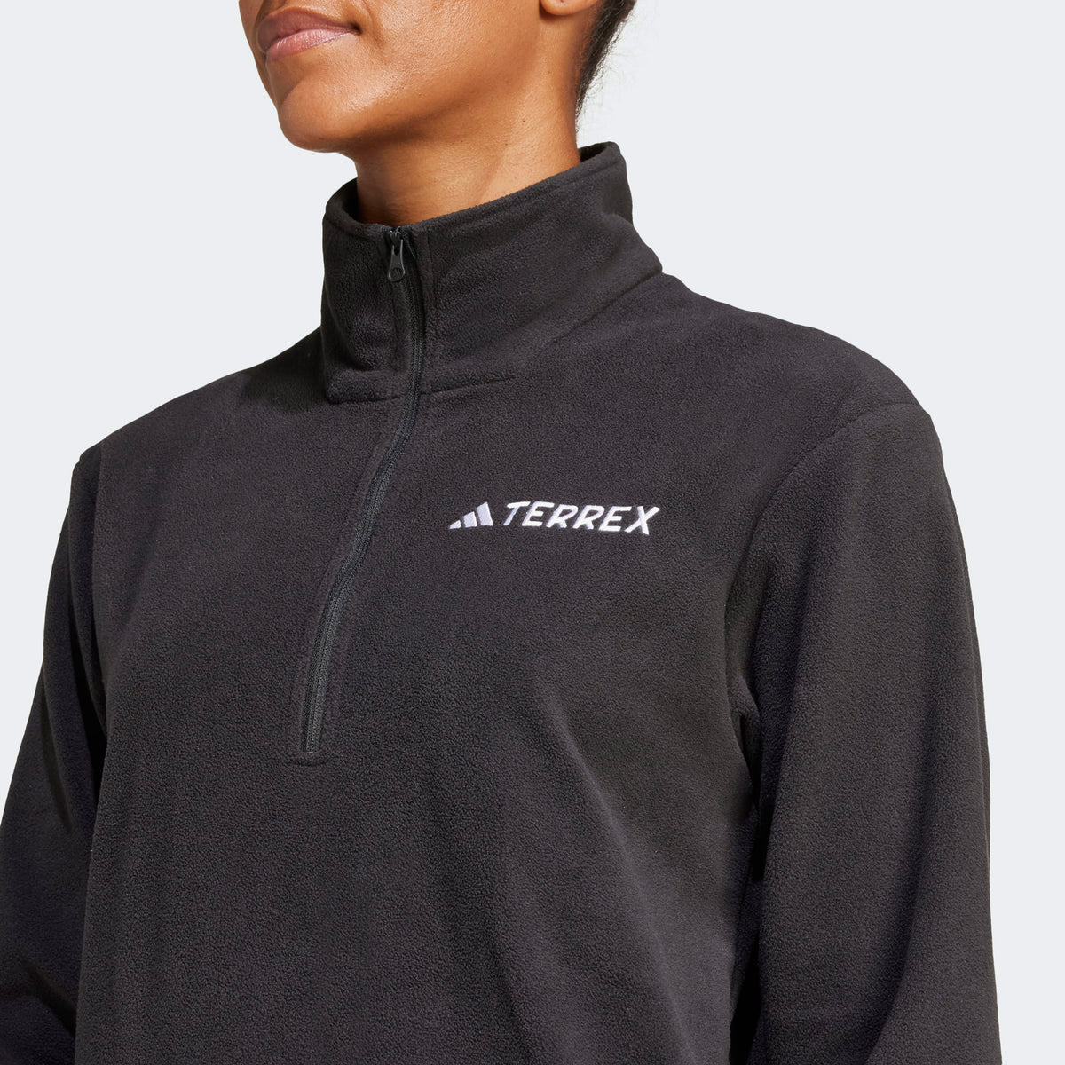 Adidas Mountain Essentials Half-zip Fleece Kadın Siyah Polar