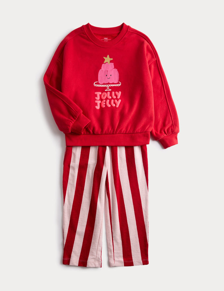 Jöle Baskılı Sweatshirt Ve Pantolon Takımı