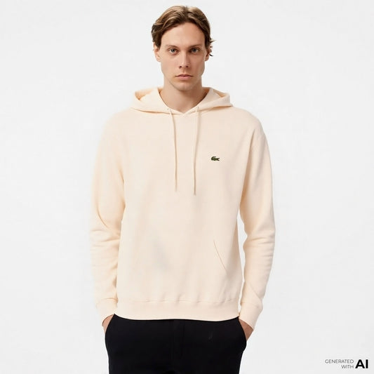 Lacoste Classic Erkek Krem Sweatshirt