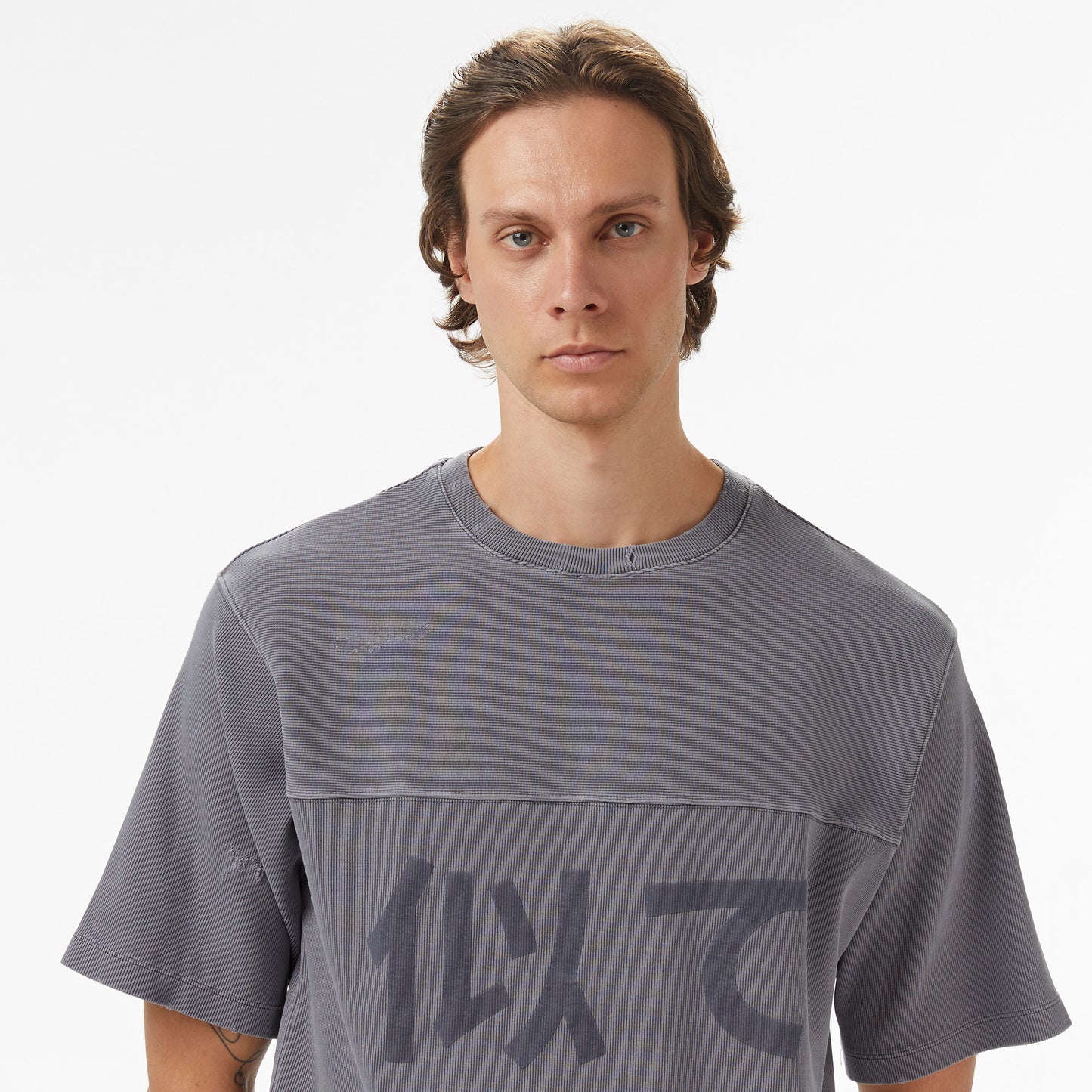 United4 Erkek Gri T-shirt