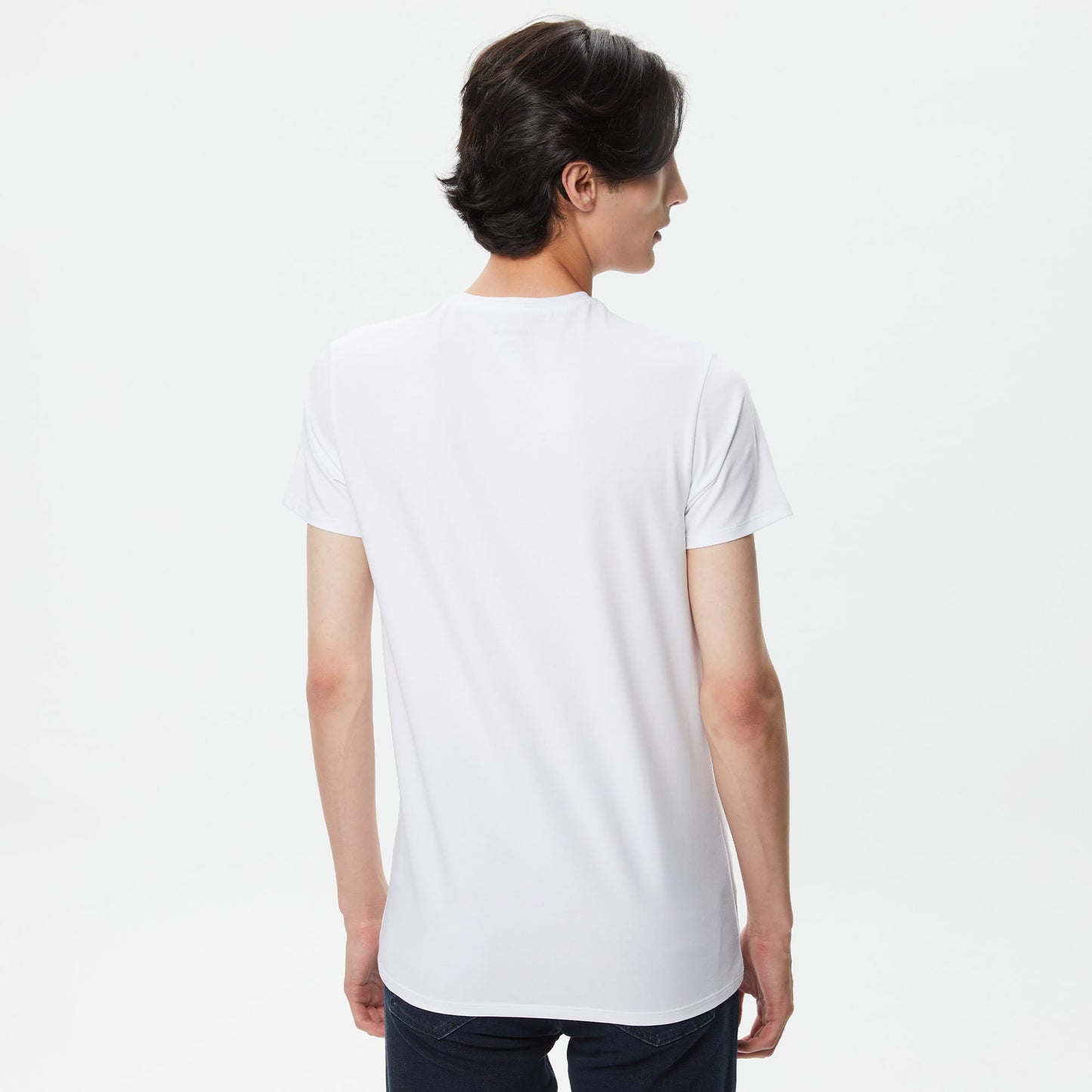 Lacoste Erkek Slim Fit Bisiklet Yaka Beyaz T-shirt